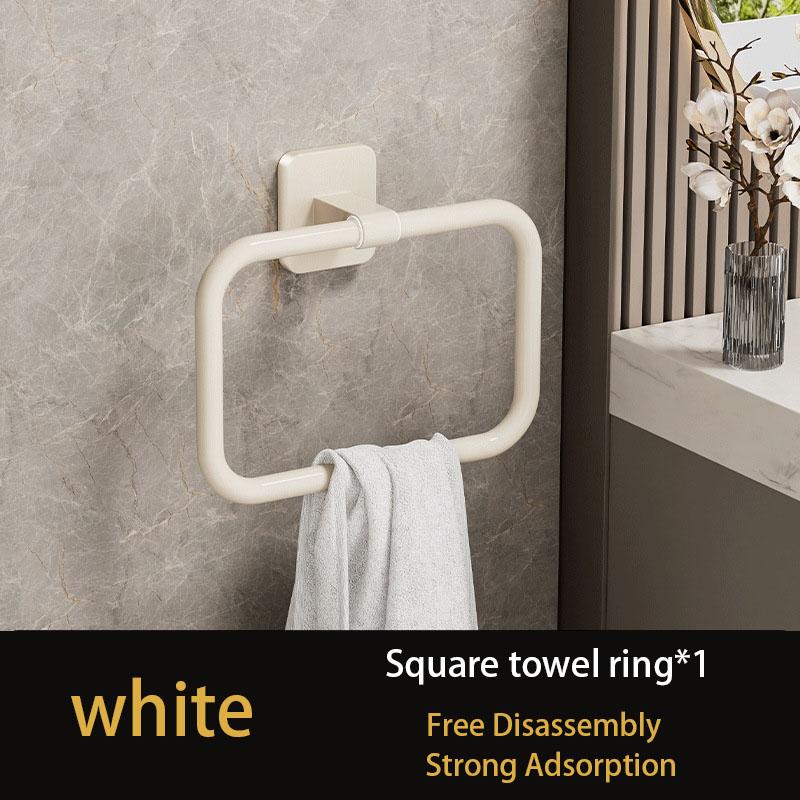 Towel Storage Rack Bathroom Punch-free Wall-mounted Powerful Self-adhesive Creative Towel Ring Toilet Towel Storage Rack