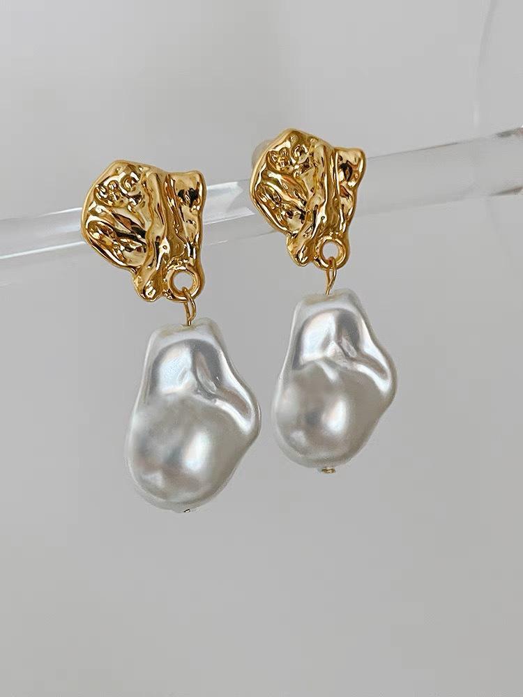 

Необычные серьги с имитацией жемчуга с высоким блеском - Уникальный гонконгский стиль, европейская и американская мода