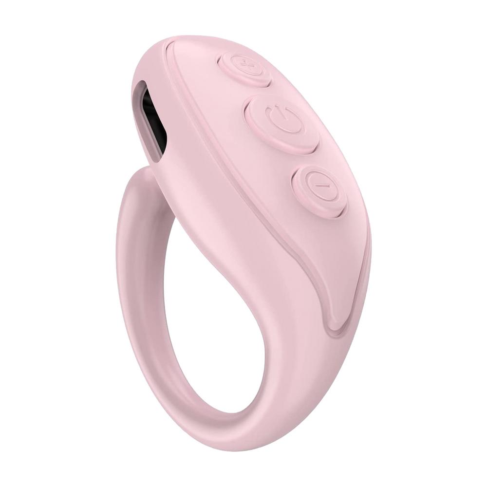 Wireless Remote Control Page Turner Portable Wireless Button Clicker Scrolling Rings Rechargeable Camera Remote For Phones розовый