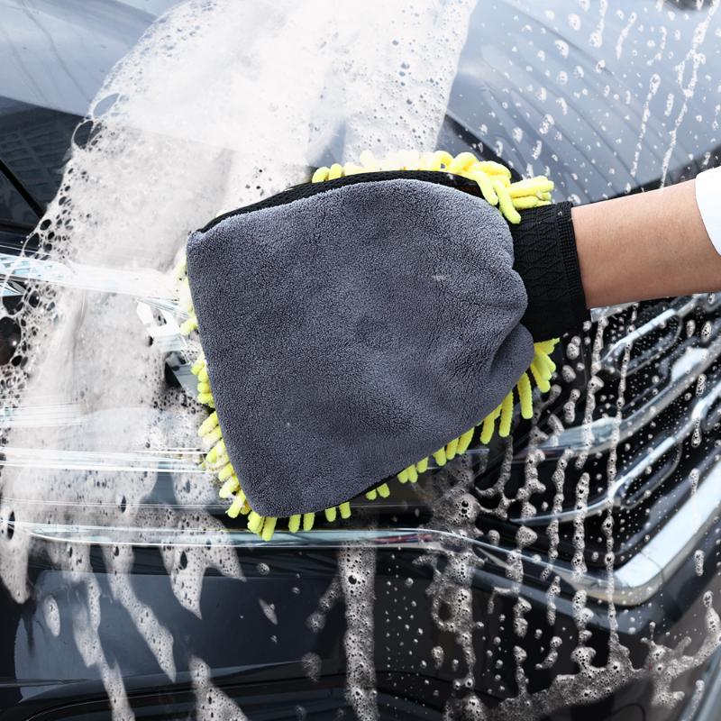 Car Wash Glove Chenille Coral Soft Microfiber Gloves Car Cleaning Towel Cloth Rags Mitt Wax Auto Detailing Brush Cleaning