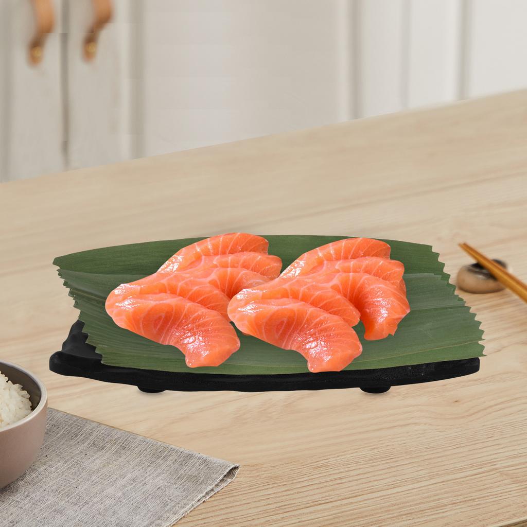 100 Stück Dekoration Sushi Dekor Blätter Bambusblatt Teller für Sushi Anrichtung Japanische Küche Elegante Präsentation