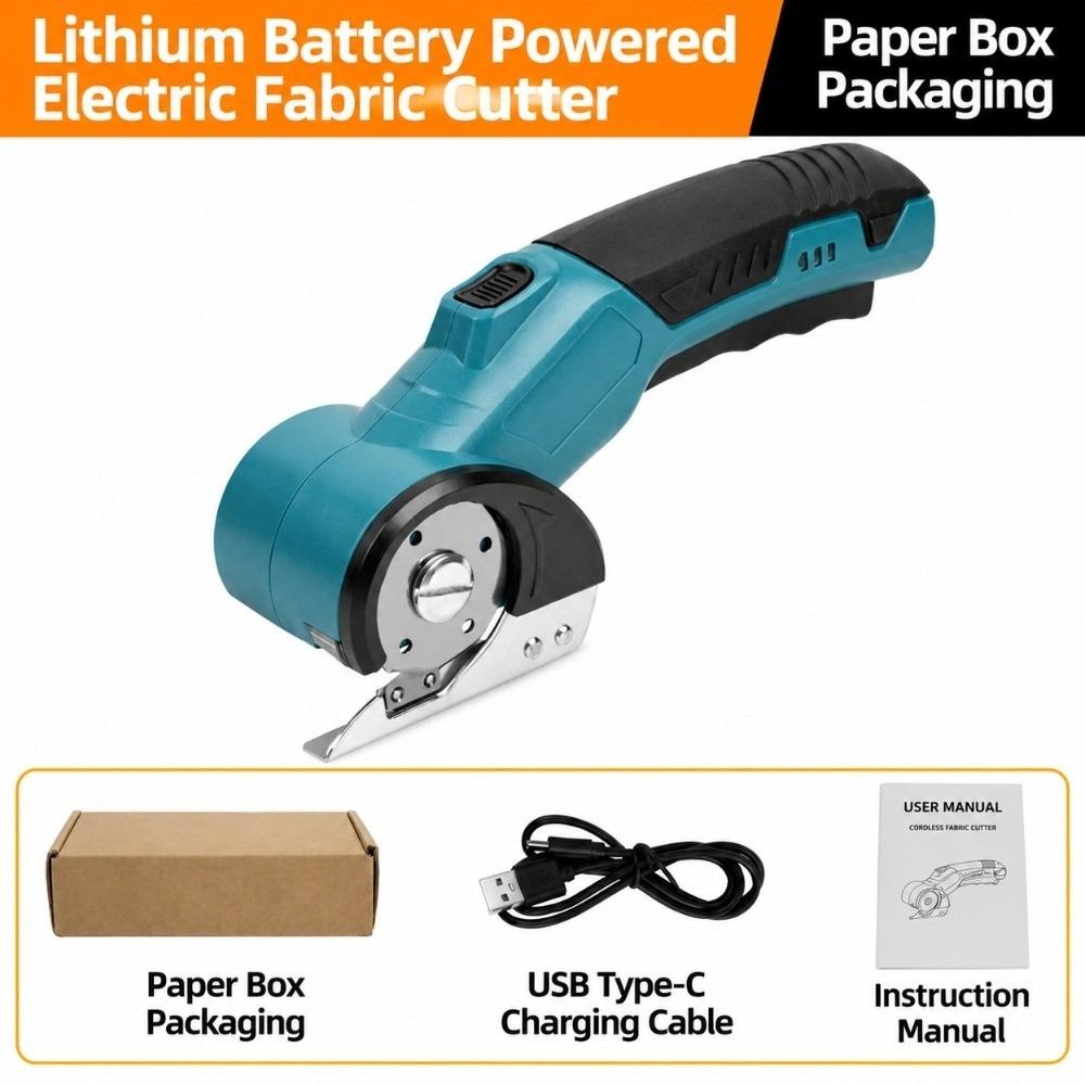 Rechargeable Electric Scissors One-hand Operation Cutting Machine Electric Fabric Cutter Home