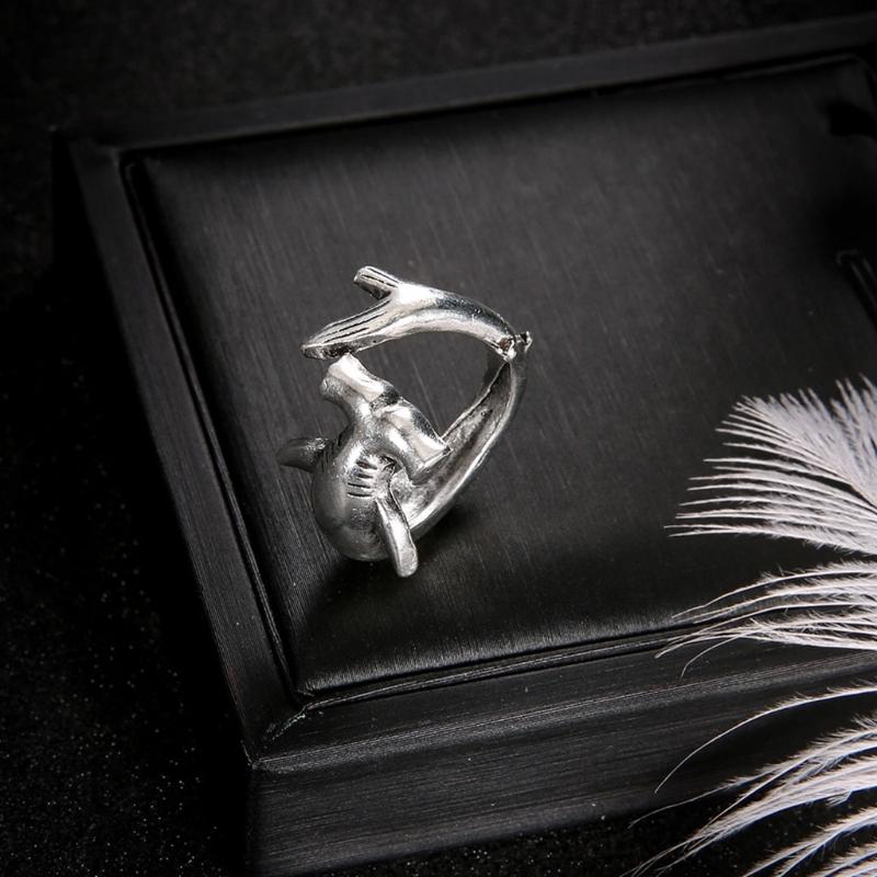 2 Pieces Animals Shark Rings Open Adjustable Ring Alloy Jewelry Decoration Rings Best Gift for Women Men Girls Boy Teens