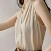 2026 Elegant French Niche Sleeveless Halter Neck Deep V-Neck Top for Women