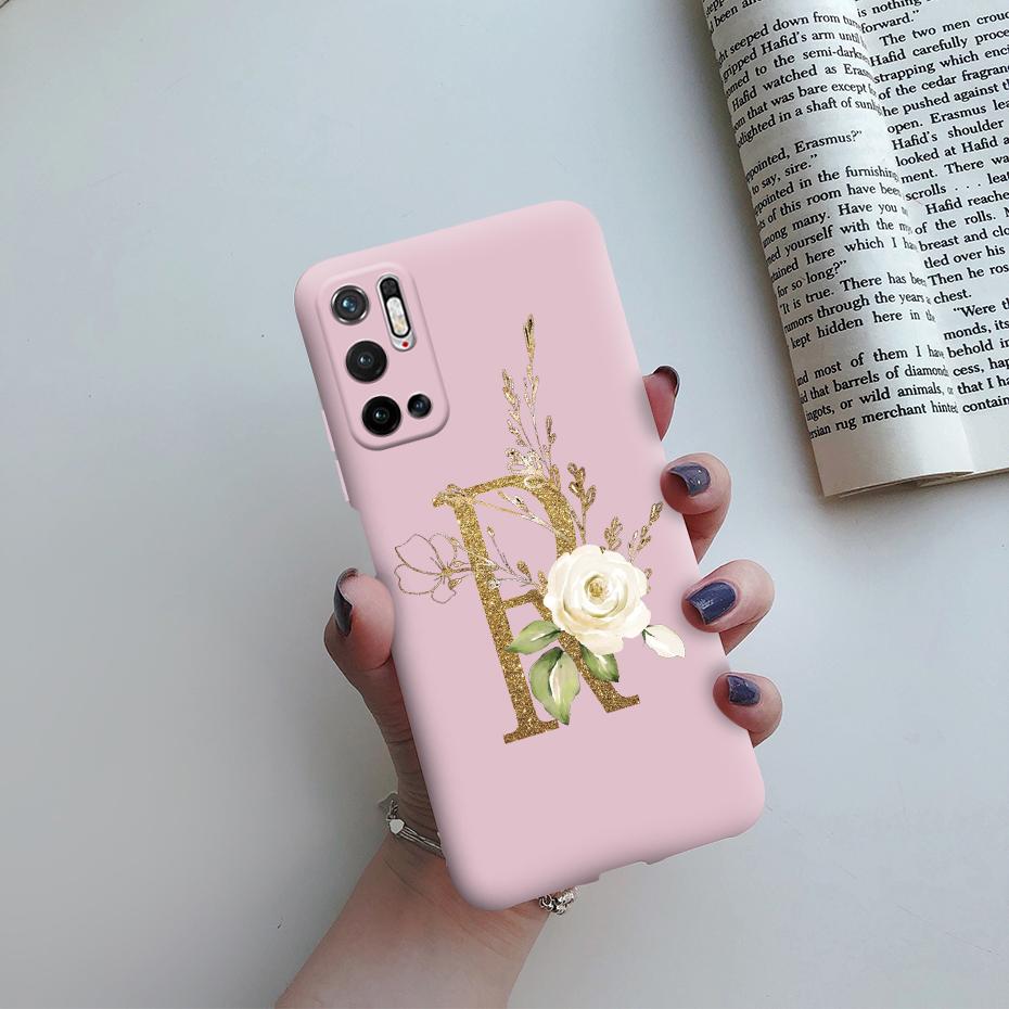 For Xiaomi Poco M3 Pro 5G Case for Poco M3 Pro 5G Cover Cute Letters Soft Silicone Phone Case for Xiaomi Poco M3 PocoM3 M 3 Pro