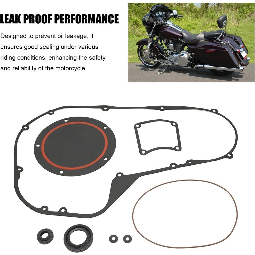 34901-94 Primary Cover Gasket Kit Replacement for Harley Davidson Street Glide All Models 2006 Road King Glide Electra Glide FLH/T Twin Cam Bagger