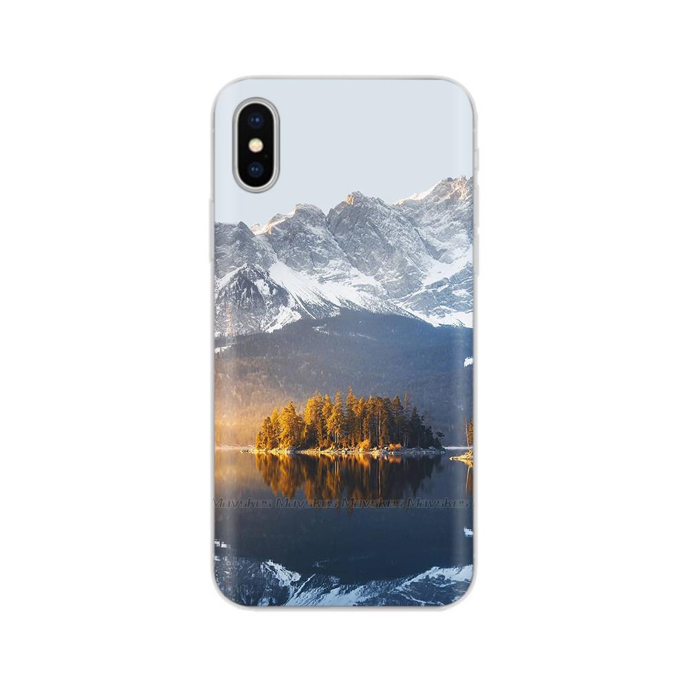 For iPhone X Case For iPhone Xs Case Fashion Soft Silicone Housing For iPhoneX Transparent Phone Back Covers Shell Flowers Coque