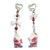 Fashionable Christmas Santa Claus Flocking Keychain With Star Bowknot Soft Plush Charm Accessory for Bags and Phones