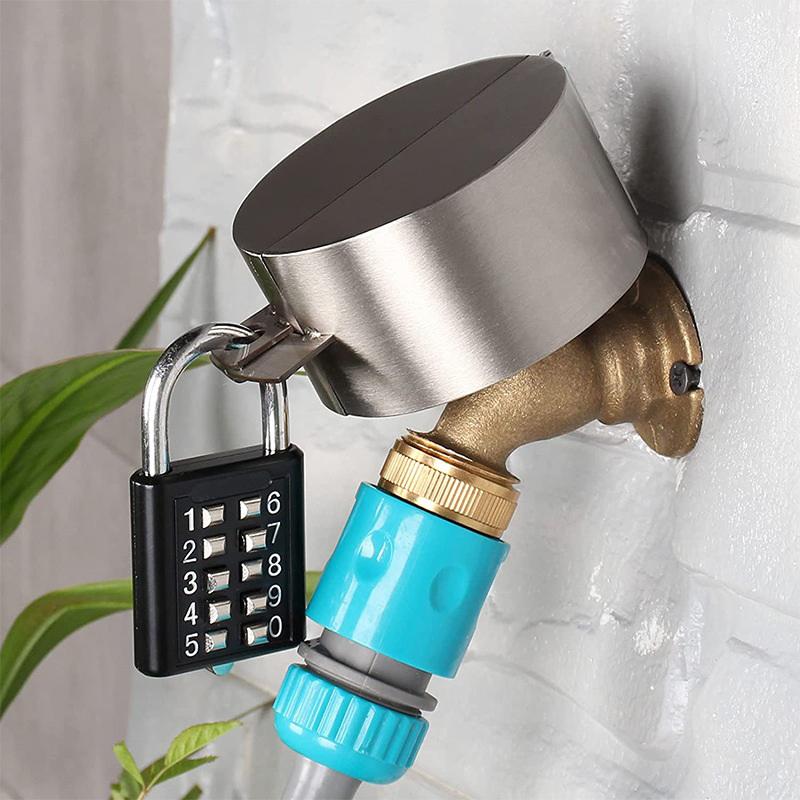 1 Set Faucet Lock Cover Anti-Theft Garden Hose Tap Casing Lock Water Spigot Lock Faucet Protection Cover Water Save Lock