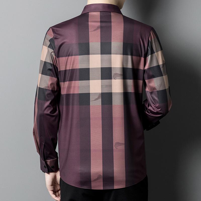 Мужские рубашки с длинными рукавами для молодежи и среднего возраста — фото 4