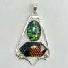 925 Sterling Silver 52 Ct Natural CERTIFIED Opal Fancy Pendant For Birthday Gift