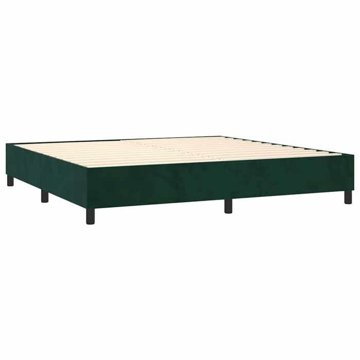 Cadre de lit avec matelas - Maison Exclusive - Vert foncé - 200x200cm - Velours doux