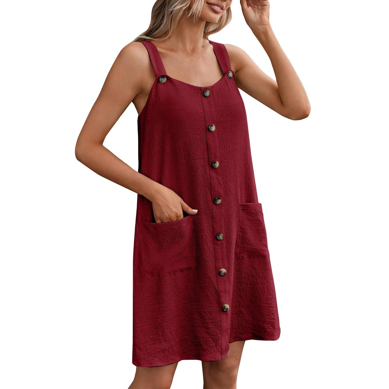 

Женская мода, пуговицы спереди, прямой подол, карман и нашивка, свободные короткие платья-жилеты XXXL