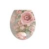 Rose Pattern Toilet Seat Decal Waterproof Self-Adhesive No Trace Creative Sticker for Bathroom Aesthetic Decor
