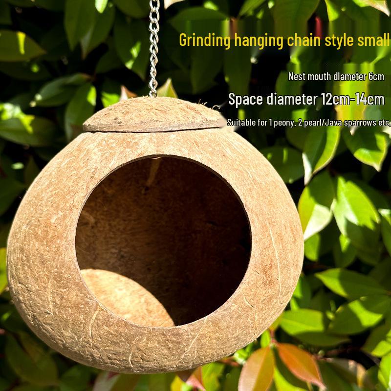 Hand-Woven Straw Nest for Small Birds: Parrot, Budgie, Conure, Finch