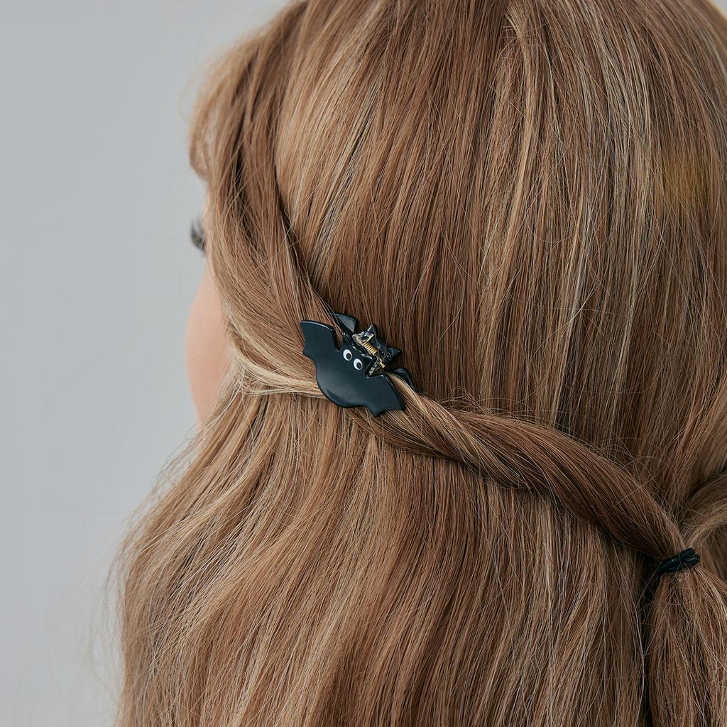 Creative Halloween Bat Pumpkin Spider Small Scratch Clip, Funny Personality Ghost Black Cat Bangs Clip