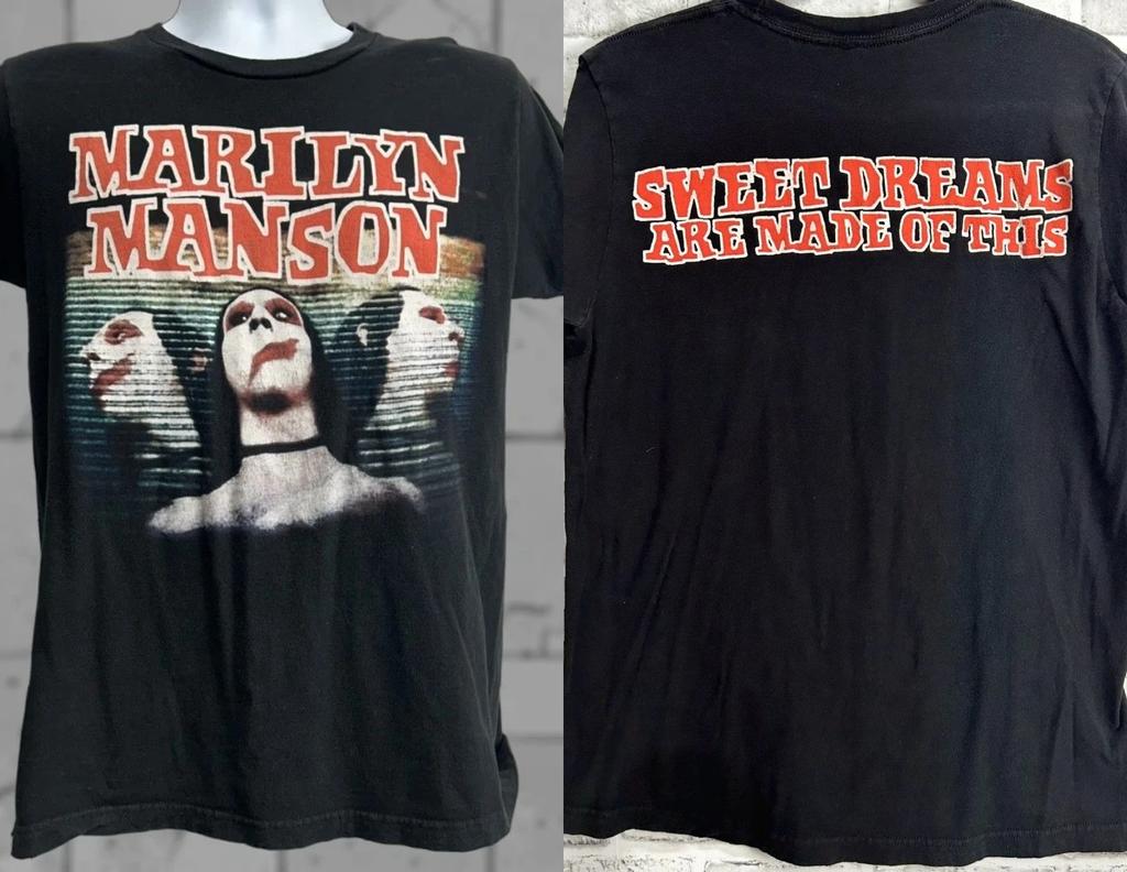 Gothic Clothing Marilyn Manson Tee Vintage Death Hype Tshirt Oversized Y2k Vintage 90s Tshirts Cotton Streetwear Tees Unisex