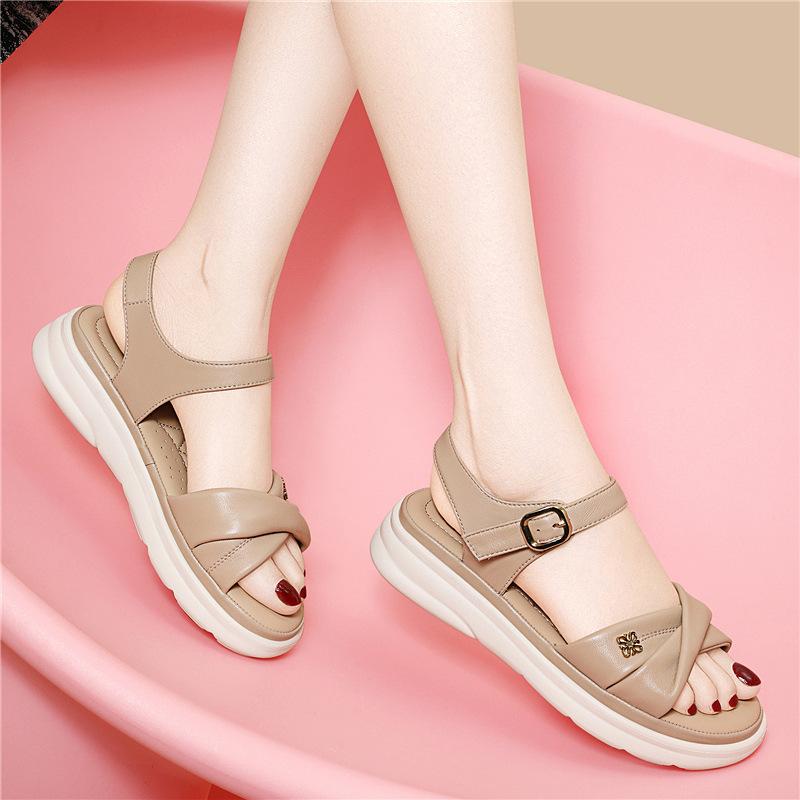 Casual style summer new mother sandals women's soft-soled platform non-slip women's sandals platform sandals summer slippers