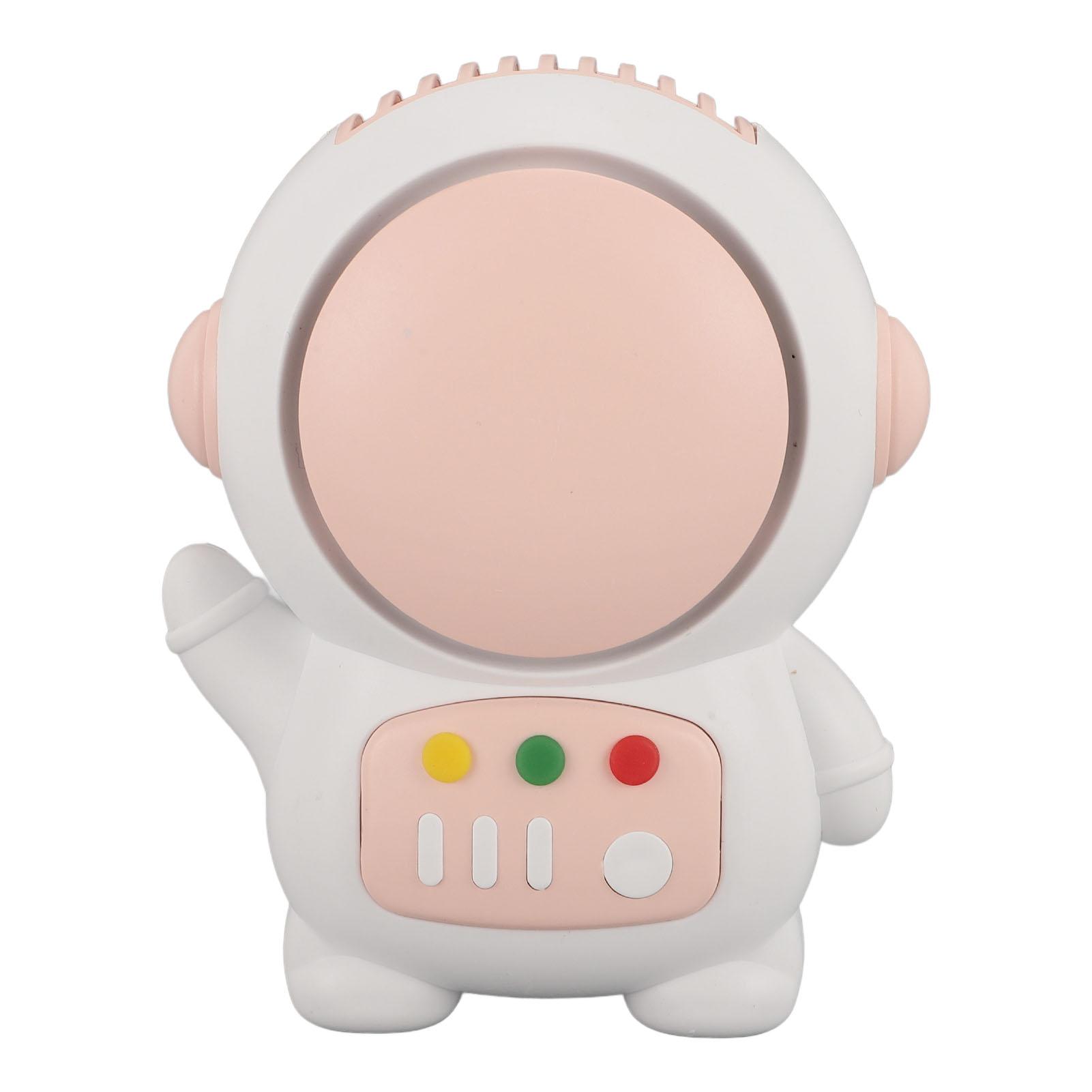 

Ручной персональный вентилятор в форме космонавта, милый, 2 скорости ветра, USB-перезаряжаемый, бесшумный мини-вентилятор для охлаждения