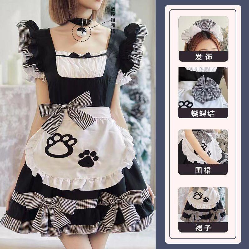 Adult Girl New Cute Sweet Student Long Sleeve Lolita Dress Performance Party Performance Dress
