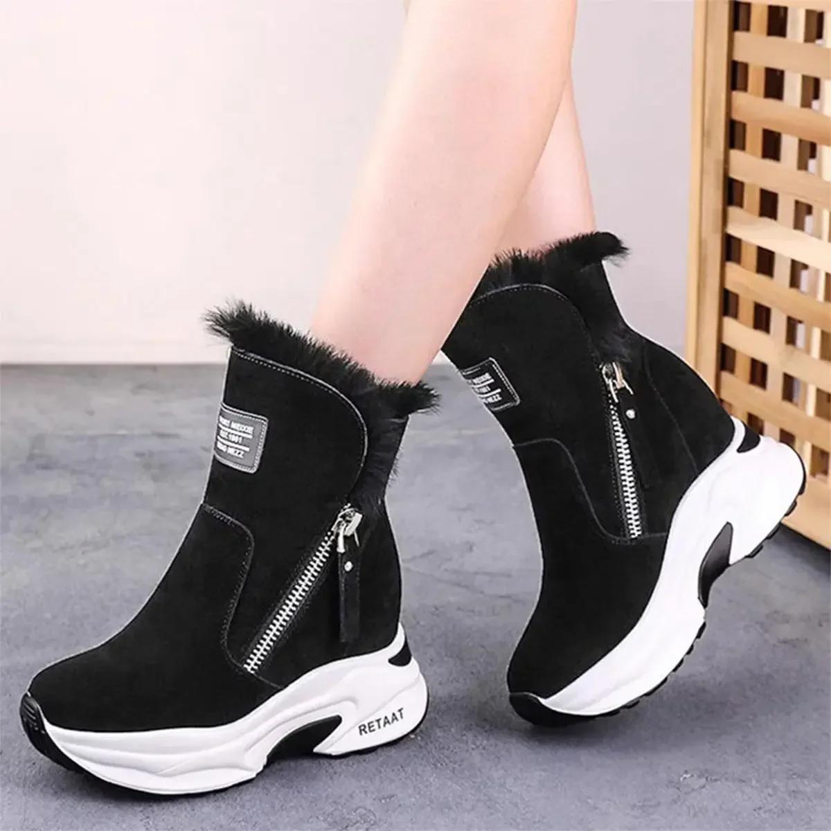 Женская обувь Новинка Зима 2024 Массивная Платформа Гяру Элегантные и Модные Женские — фото 4