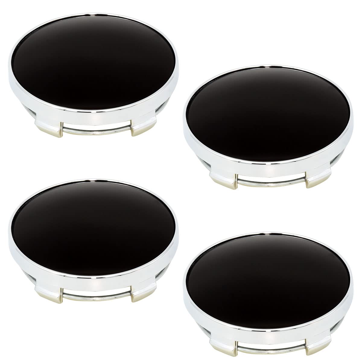 

Negues Wheel Center Caps, 60mm, 56mm Bore Diameter, 4 Pieces, Universal, Available in 16 Colors, Silver/Black
