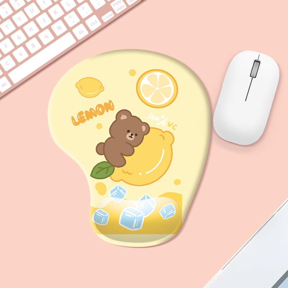 

Мультяшный эргономичный коврик для мыши с поддержкой запястья, нескользящий, удобный, силиконовый коврик для мыши, милый, расслабляющий, офисный коврик для мыши