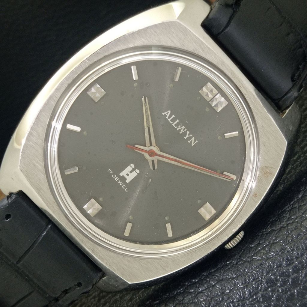 ВИНТАЖНЫЕ ЧАСЫ ALLWYN 6300A С РУЧНЫМ ЗАВОДОМ ИНДИЯ МУЖСКИЕ ОРИГИНАЛЬНЫЙ ЦИФЕРБЛАТ a704018-1