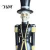 Festive Resin Crafts for Home Halloween Skull Nutcracker Figurine, Spooky Soldier Statue, Creative Room Decor Collectible Ornament Shelf Table Indoor