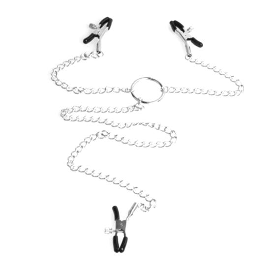 Breast Clamp Amusing Erotic Feeling Tightness Adjustable Three Clamp Breast Stimulation Clip for Couple