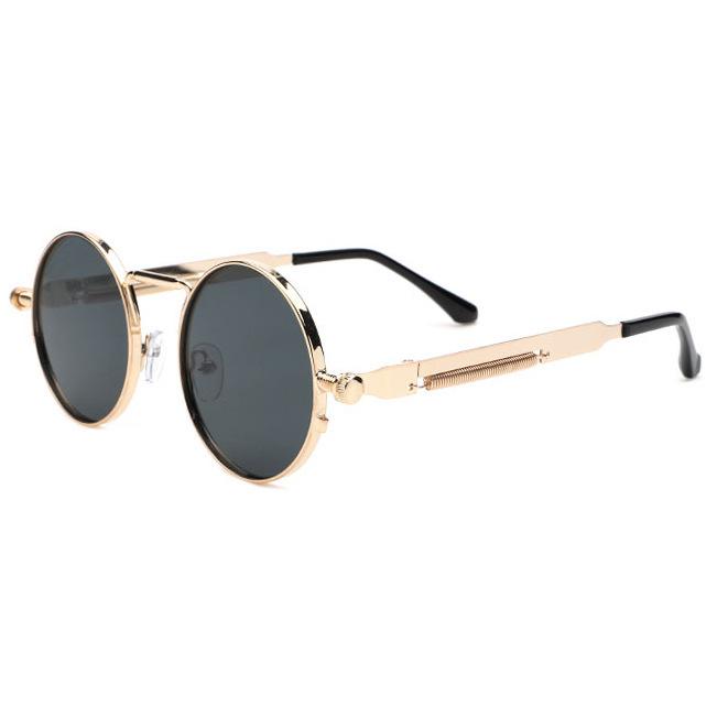 2025 Unisex Retro Round Metal Sunglasses - Trendy European American Fashion Glasses