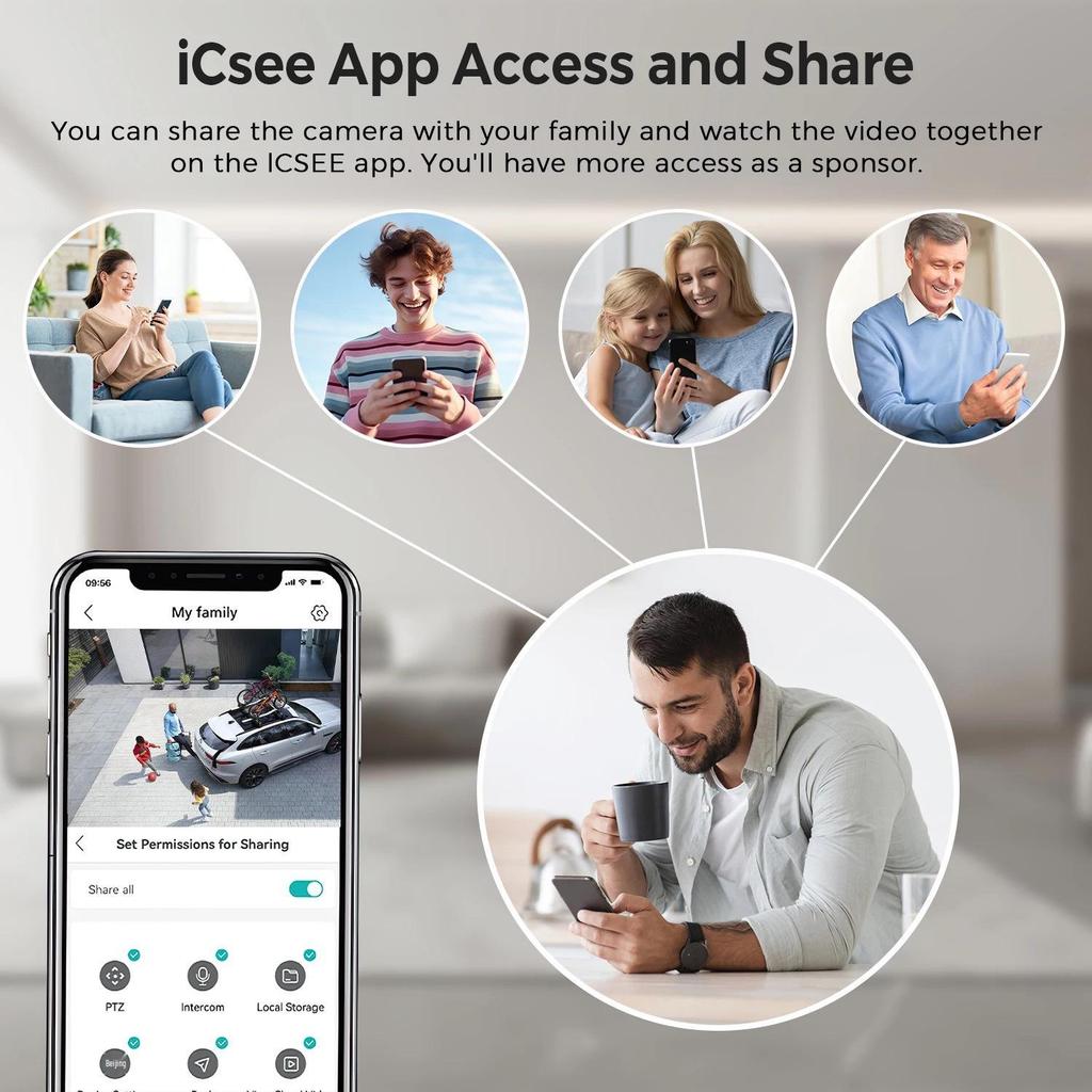 New ICSee Triple-Lens Wireless Outdoor Security Camera
