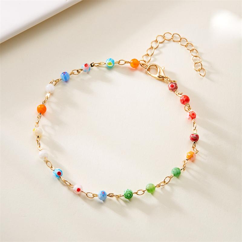 Bohemia Crystal Chain Anklets for Women Foot Accessories Summer Beach Barefoot Sandals Bracelet ankle on the leg Female Jewelry