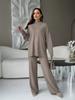 Women's Long Sleeve Loose Casual Trousers And Sweater Suit