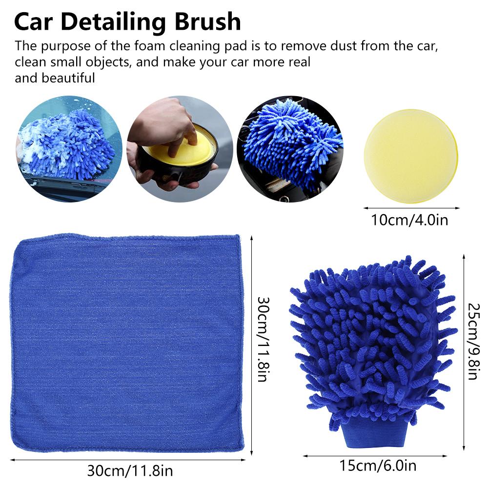 Car Detailing Brush Set Auto Cleaning Kit Multifunctioal Auto Care Tool Car Air Vents Rim Cleaning Dirt Dust Clean Tools