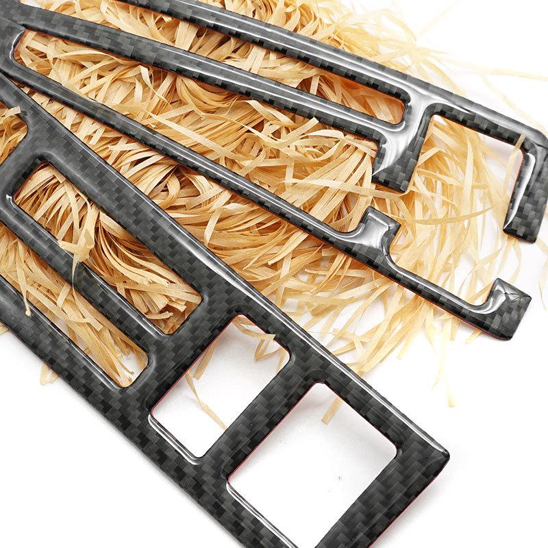 For BMW 3 Series E46 1998 1999 2000 2001 2002 2003 2004 2005 Car Carbon Fiber Center Control Dashboard Panel Air Vent Cover Trim