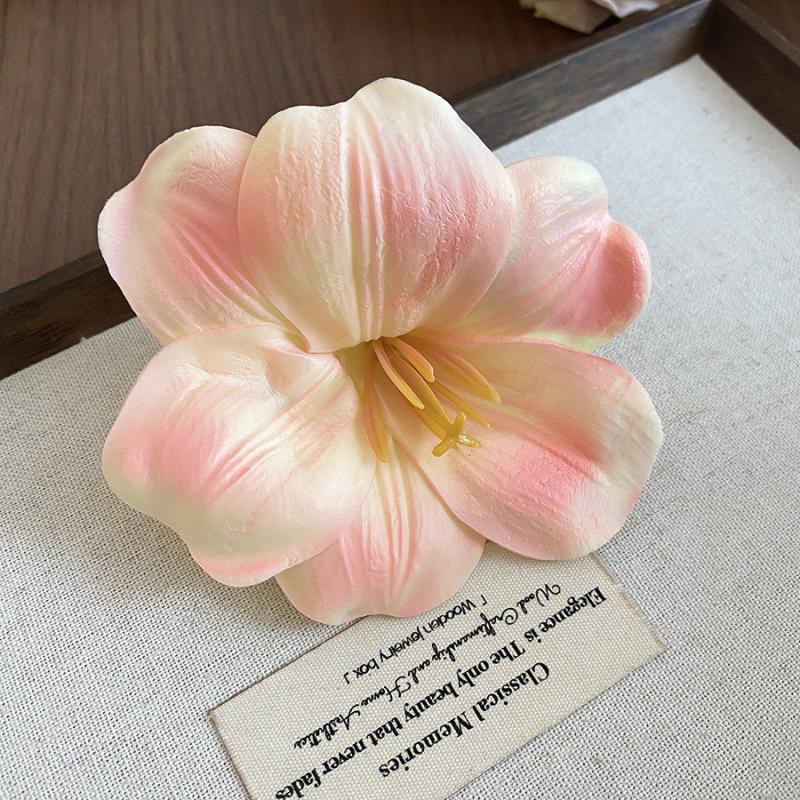 Fairy Chiffon Pearl Flower Tassel Hair Clip - Vacation Style Duckbill Bangs Accessory