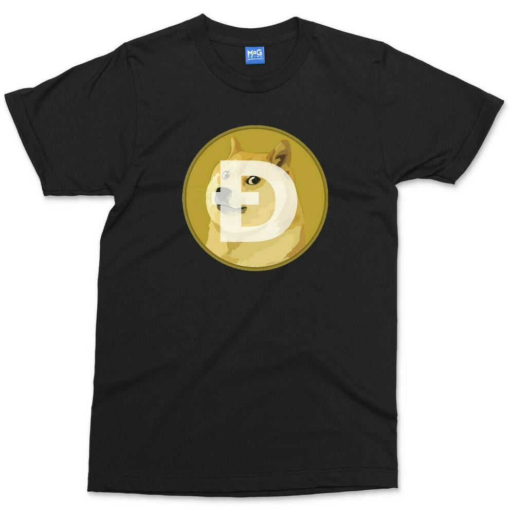

Dogecoin Logo T-shirt Funny Dog Coin Meme DOGE HODL Investor Trader Tee Unisex 4XL