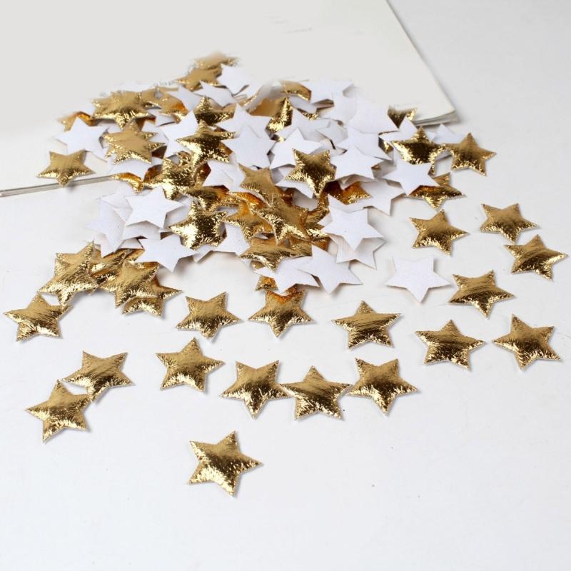 5 Packs Star Patches Iron On Patches Star Appliques Craft Supplies for Christmas Wedding Decoration Scrapbooking