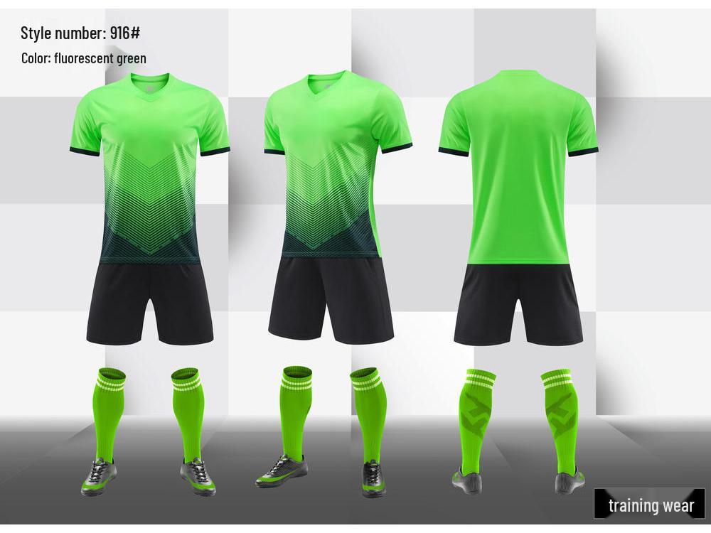 Customized Short Sleeve Football Jersey Set for Men, Women & Kids - Includes Number Printing for Team & Training