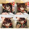 Gaming Genshin Impact Cushion Cover Natural Linen Organic Fabric DoubleSided Printing Room Sofa Decor Pillow Case