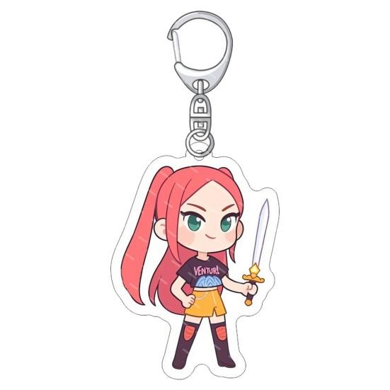 

Keychain Pendant 3D Idol Group Design Portable Acrylic Keychain with Metal Lobster Clasp Waterproof Scratch-Proof Key Holder 29