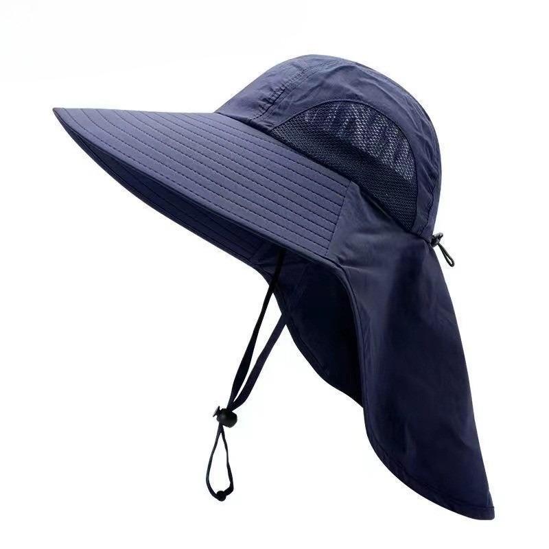 Unisex Waterproof Bucket Hat Wide Brim Sun Protection Cap with Neck Cover for Hiking Fishing Cycling Outdoor Summer Accessories