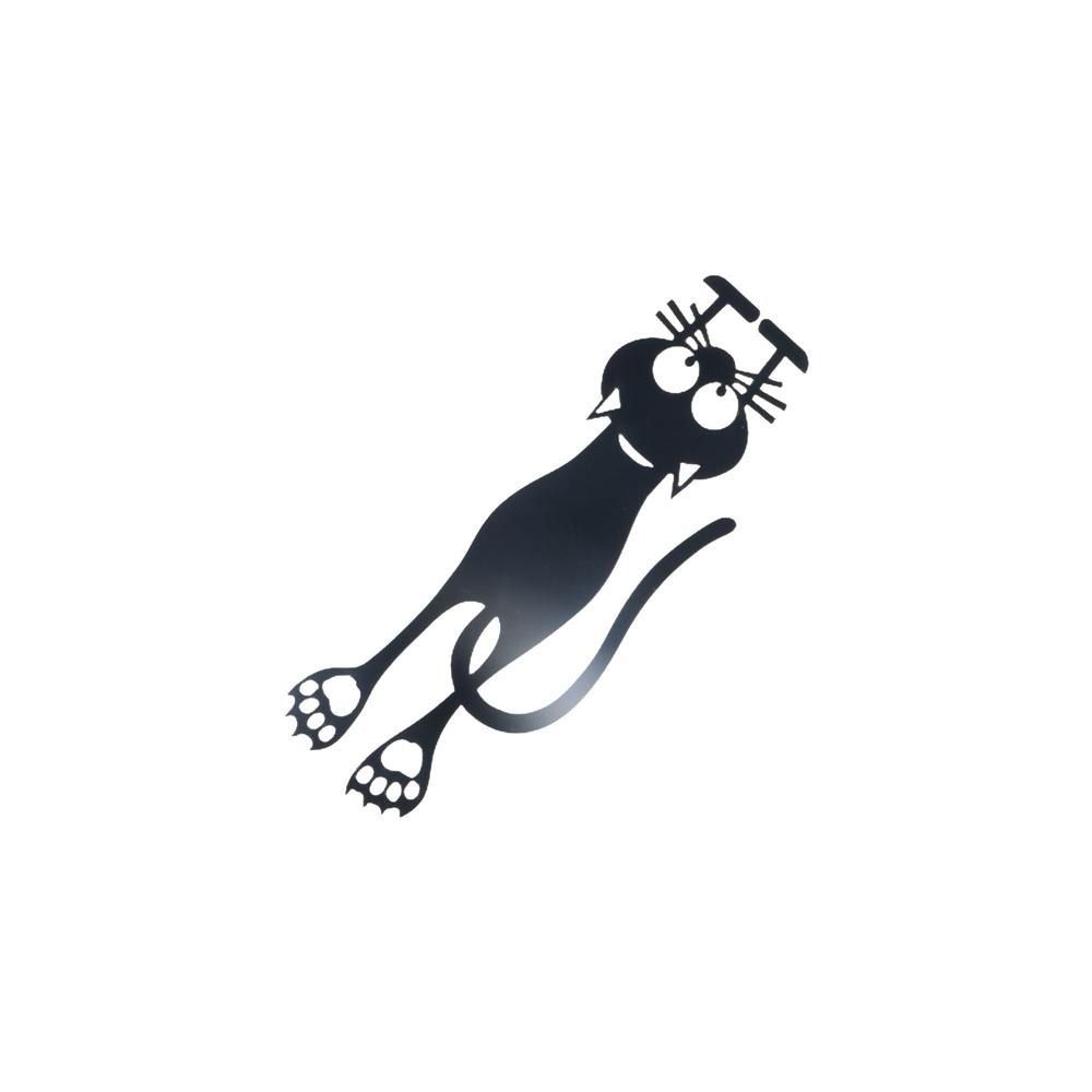 Hollowed-out Acrylic Black Kitten Bookmarks Cartoon Book Folder Cute Book Clip for Reading Lovers
