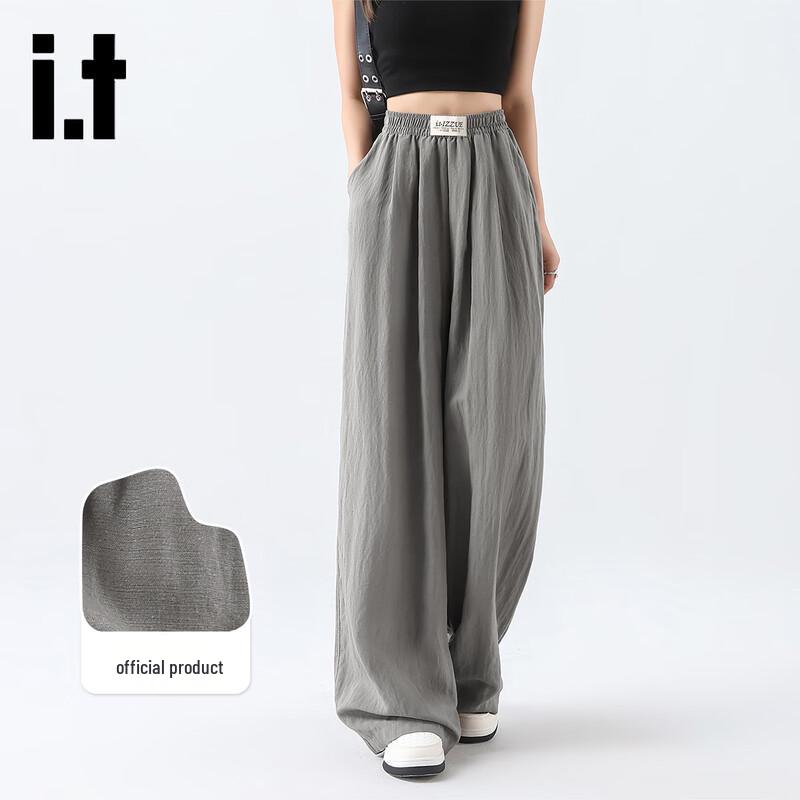 

I.T by Izzue Women s Linen Blend High-Waist Wide-Leg Pants S