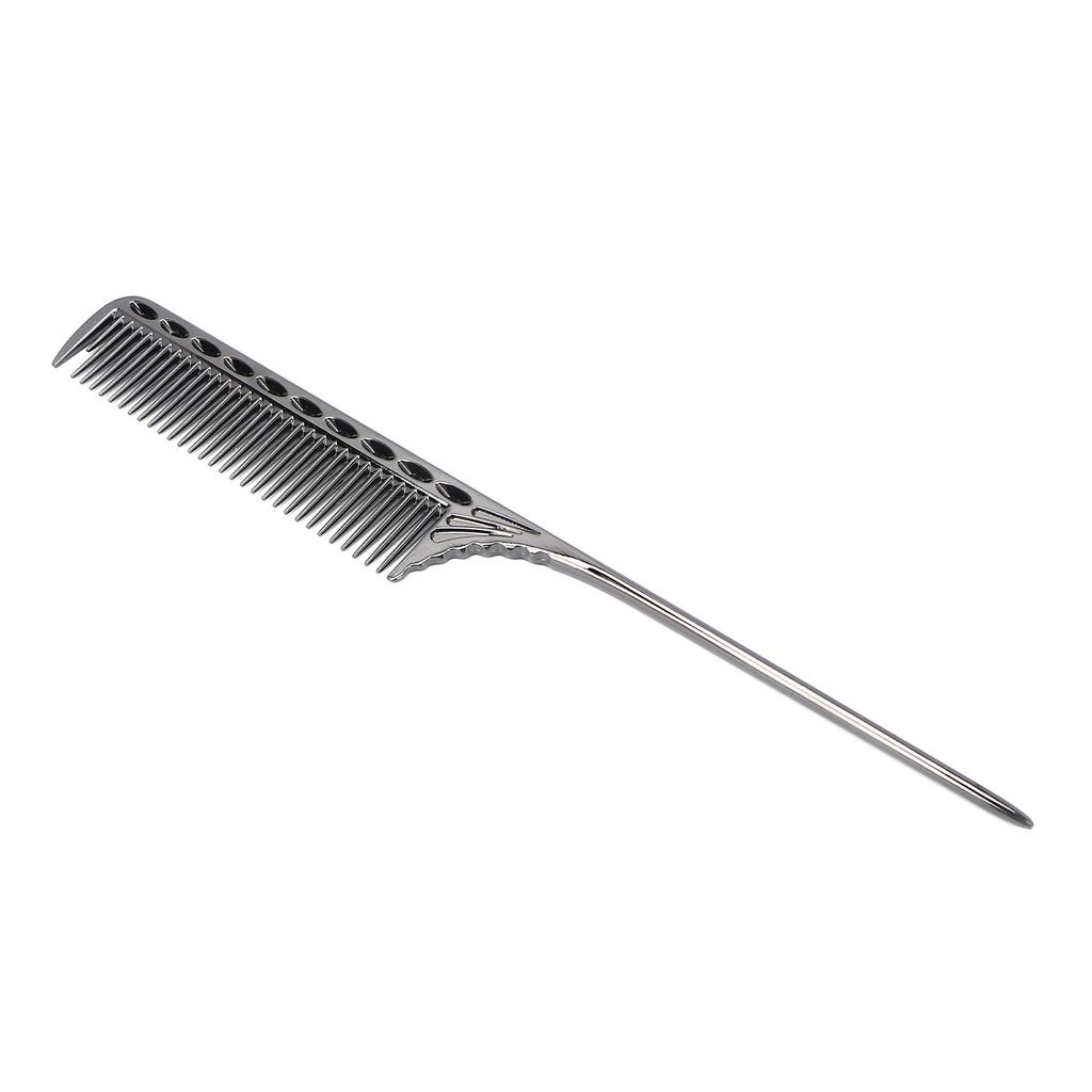 Professional Rat Tail Hair Comb Salon Hairdressing Styling Comb Barber Aluminum Metal Comb