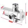 3 Way Shower Head Diverter Valve Tee Connector Shower Adapter Adjustable Arm for Toilet Closestool Bathroom Shower