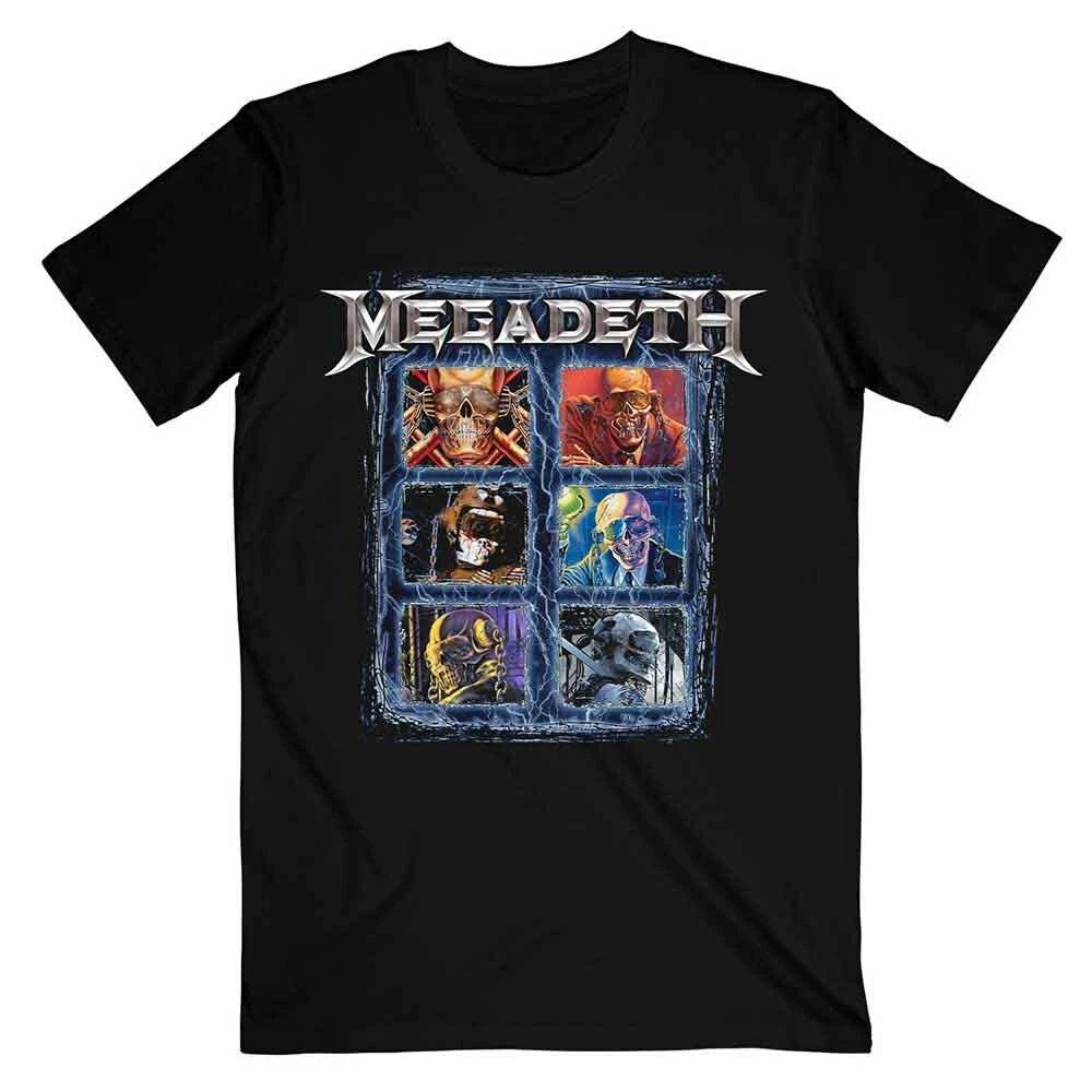 Megadeth Vic Head Grid (Black) T-Shirt (Small) S