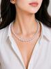8mm Natural Aura Quartz Gemstone Pure White Round Beads Jewelry Pretty Shining Beads Necklace 17-20" For Women 8BN-68