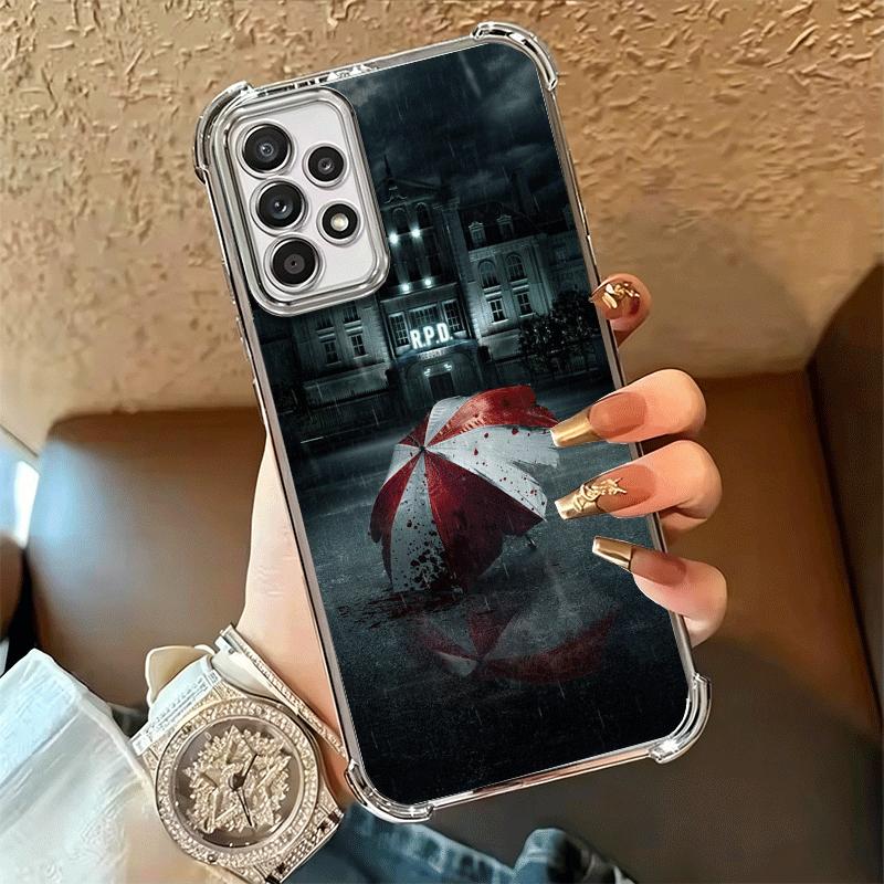 R-Resident-Evil Game Plating Phone Case For Samsung A17 A07 A37 A57 A16 A56 A15 A55 A14 A54 A13 A53 A26 A36 A25 A35 A24 A34 A23